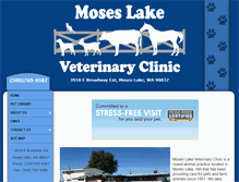 Tablet Screenshot of moseslakevetclinic.com